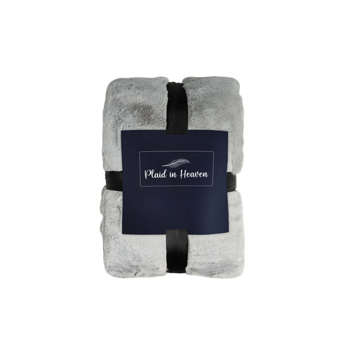 Plaid in Heaven Grote superzachte fleece deken, zilvergrijs