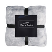 Plaid in Heaven Super zachte fleece deken, zilvergrijs gemêleerd