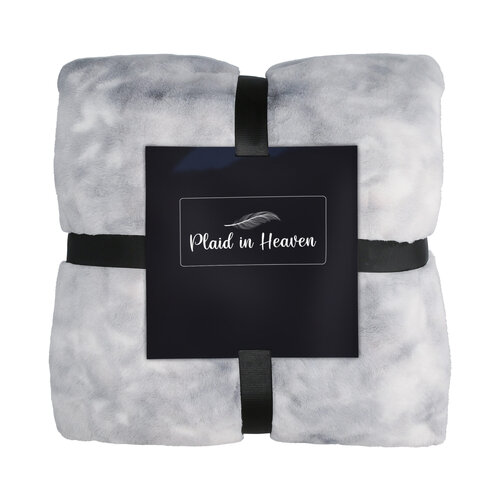 Plaid in Heaven Super zachte fleece deken, zilvergrijs gemêleerd