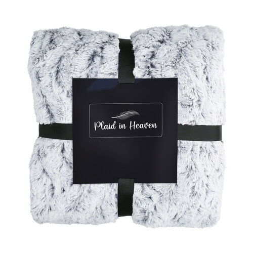Plaid in Heaven Superzachte fleece deken, blauw-wit