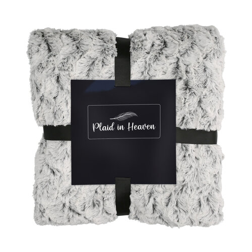 Plaid in Heaven Grote  superzachte fleece deken, zwart-wit
