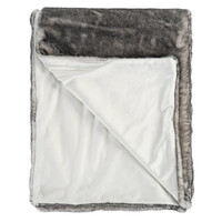 Plaid in Heaven Superzachte fleece deken in donkergrijze vachtlook
