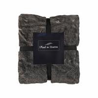 Plaid in Heaven Superzachte fleece deken in donkergrijze vachtlook