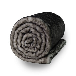 Fleece deken - vachtlook - donkergrijs