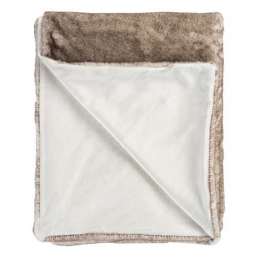 Plaid in Heaven Superzachte fleece deken in bruine vachtlook