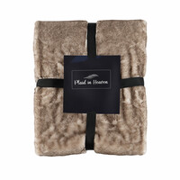 Plaid in Heaven Superzachte fleece deken in bruine vachtlook