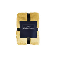 Plaid in Heaven Superzachte gele fleece deken