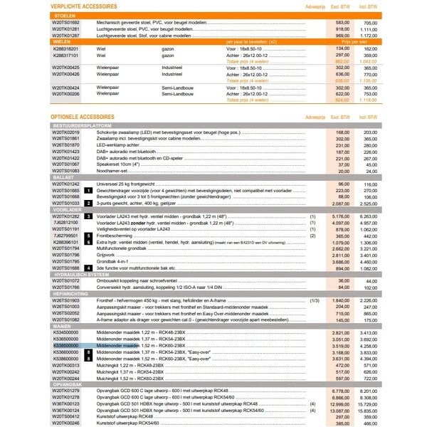 Kubota KUBOTA BX231D MET MIDDENMAAIDEK 152 CM