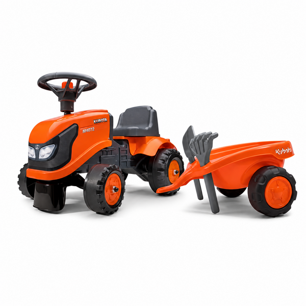 Kubota Kubota M4072 looptractor met aanhanger – voor kleine tractorfans