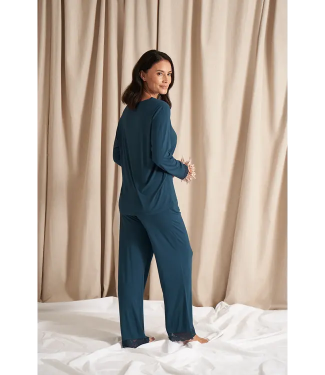 Pretty You London LACE V-NECK SET TEAL