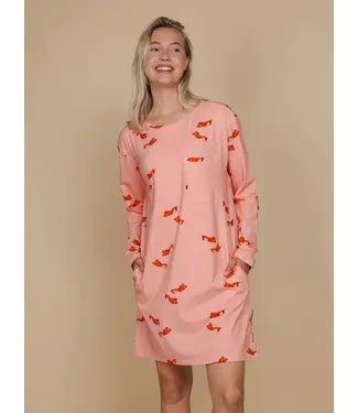 Snurk Amsterdam LONG SLEEVE DRESS RODE SCHOENTJES