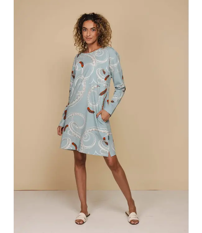 Snurk Amsterdam LONG SLEEVE DRESS PYTHON