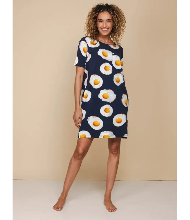 Snurk Amsterdam T-SHIRT DRESS EGGS NAVY