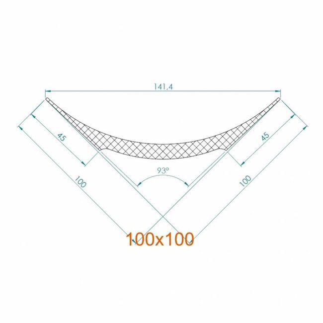 NMC Nomastyl Pure NE4 (100 x 100 mm), lengte 2 m