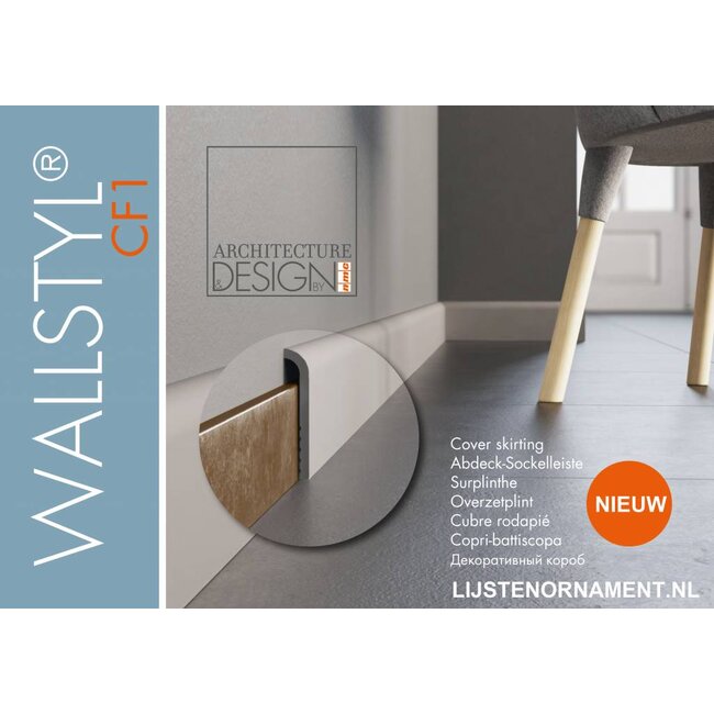NMC Wallstyl CF1 Overzetplint (110 x 22 mm), lengte 2 m (NMC Overzetplint Paolo)
