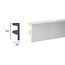 Grand Decor Polyurethaan - LED sierlijst voor indirecte verlichting, KF501 (62 x 25 mm), lengte 2 m