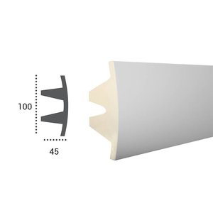 Grand Decor Polyurethaan - LED sierlijst voor indirecte verlichting, KF503 (100 x 45 mm), lengte 2 m