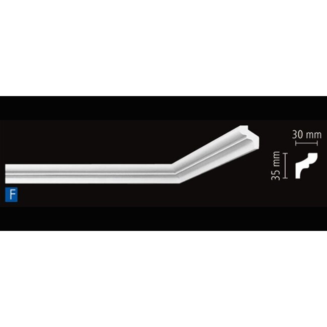 NMC Kroonlijst Nomastyl F+ (35 x 30 mm), lengte 2 m