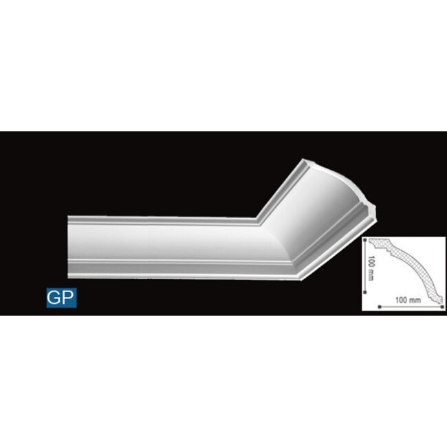 NMC Kroonlijst Nomastyl GP+ (100 x 100 mm), lengte 2 m