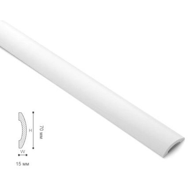 NMC Wallstyl WD3 (70 x 15 mm), lengte 2 m (NMC Deurlijst Santo)