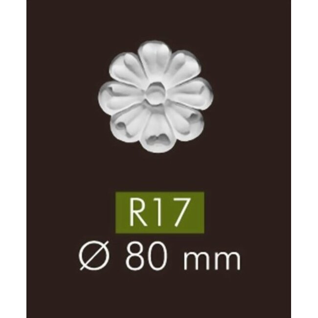 NMC Arstyl R17 Rozetten diameter 8 cm, set (= 4 stuks)