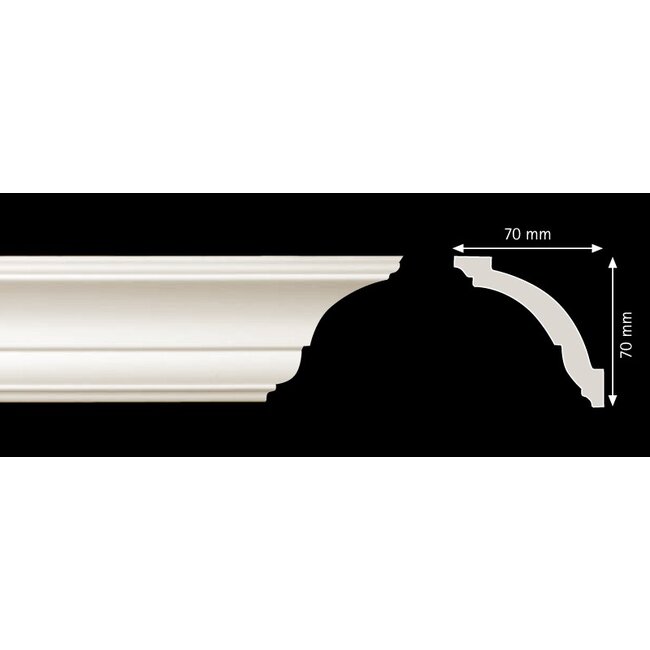 Homestar Sierlijst Plafond AS 70x70 mm – Plafondplint 2 m