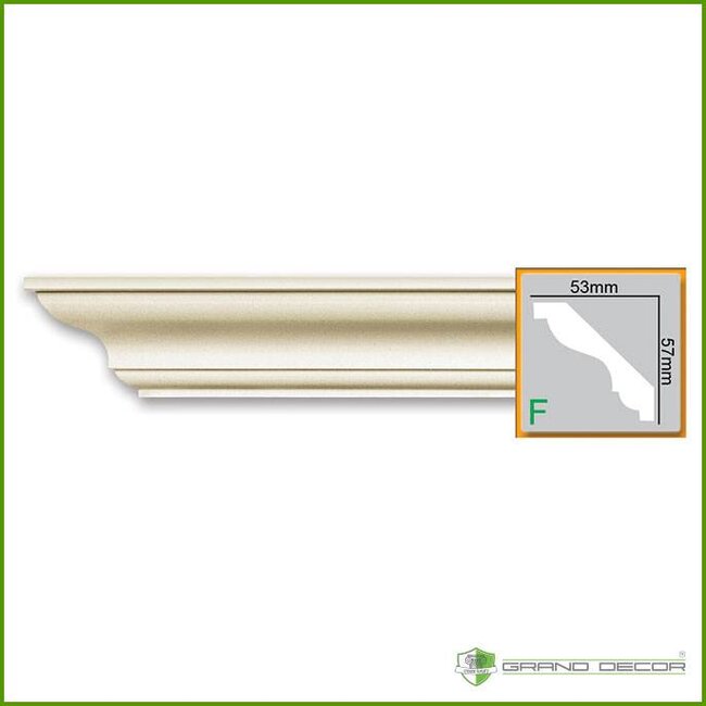 Grand Decor Kroonlijst P805 (57 x 53 mm), polyurethaan, lengte 2 m