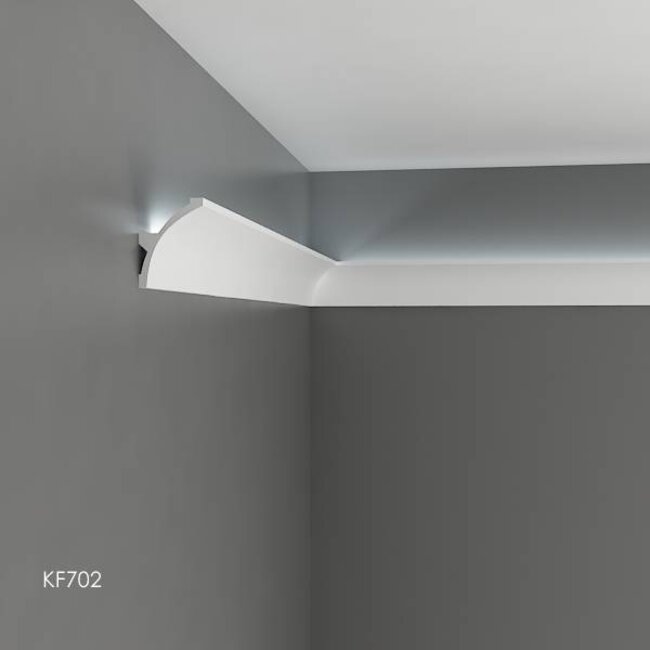 Grand Decor Polyurethaan - LED sierlijst voor indirecte verlichting, KF702 (80 x 60 mm), lengte 2 m