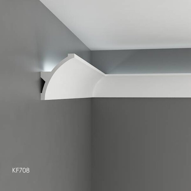 Grand Decor Polyurethaan - LED sierlijst voor indirecte verlichting, KF708 (140 x 106 mm), lengte 2 m