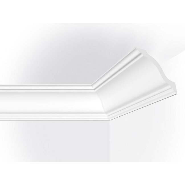 Vidella VY125 (125 x 125 mm), plafondlijst, sierlijst, lengte 2 m