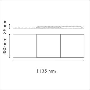 NMC 3D Wallpanel / Wandpaneel Domino Polyurethaan (1135 x 380 x 38 mm) - 4 Wandpanelen