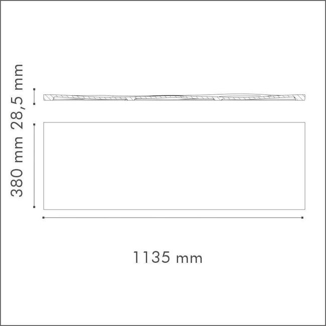 NMC 3D Wallpanel Liquid, Polyurethaan, 38 cm breed, lengte 113,5 cm  - 6 Wandpanelen