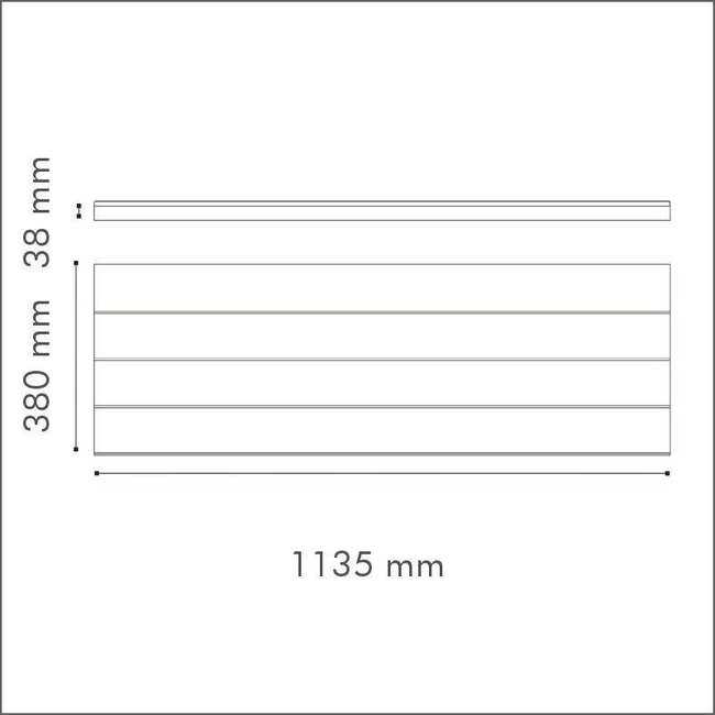 NMC 3D Wallpanel / Wandpaneel Stripe Polyurethaan (1135 x 380 x 38.2 mm)  - 4 Wandpanelen