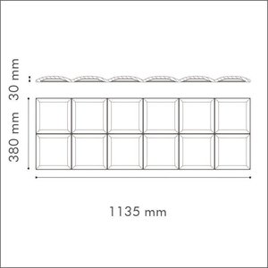 NMC 3D Wallpanel / Wandpaneel Square Polyurethaan - 5 Wandpanelen (1135 x 380 x 30 mm)