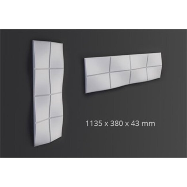 NMC 3D Wallpanel / Wandpaneel Bump Polyurethaan (1135 x 380 x 43 mm) - 3 wandpanelen