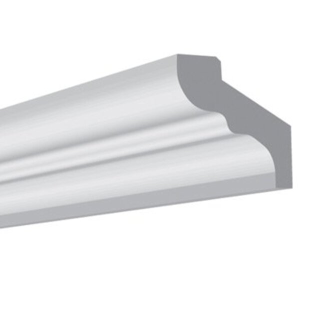 Vidella VK80 (80 x 70 mm), plafondlijst, sierlijst,  lengte 2 m