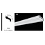 Vidella VF50 (50 x 40 mm), plafondlijst, sierlijst, lengte 2 m