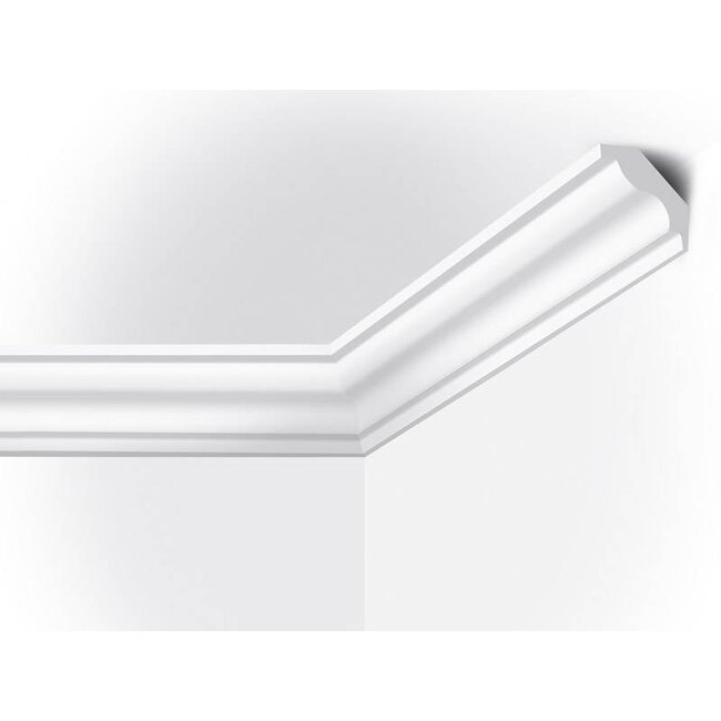 Vidella VI40 (40 x 45 mm), plafondlijst, sierlijst,  lengte 2 m