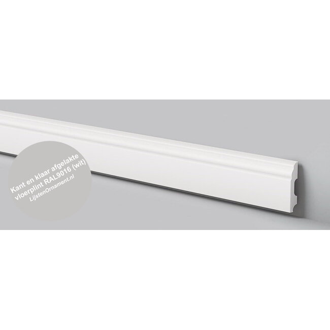 NMC Wallstyl FB1F (60 x 13 mm), lengte 2 m afgelakt met RAL9016 (wit)