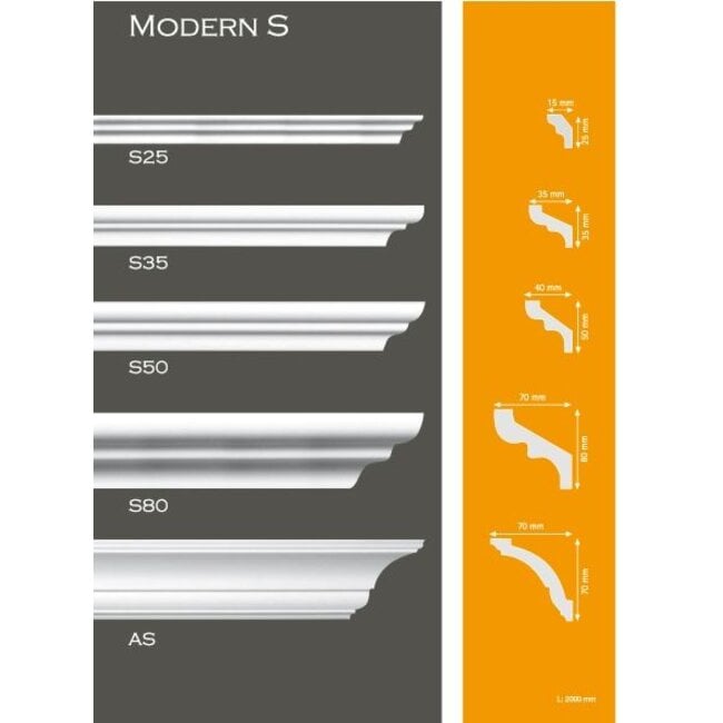 Homestar AS (70 x 70 mm), lengte 2 m