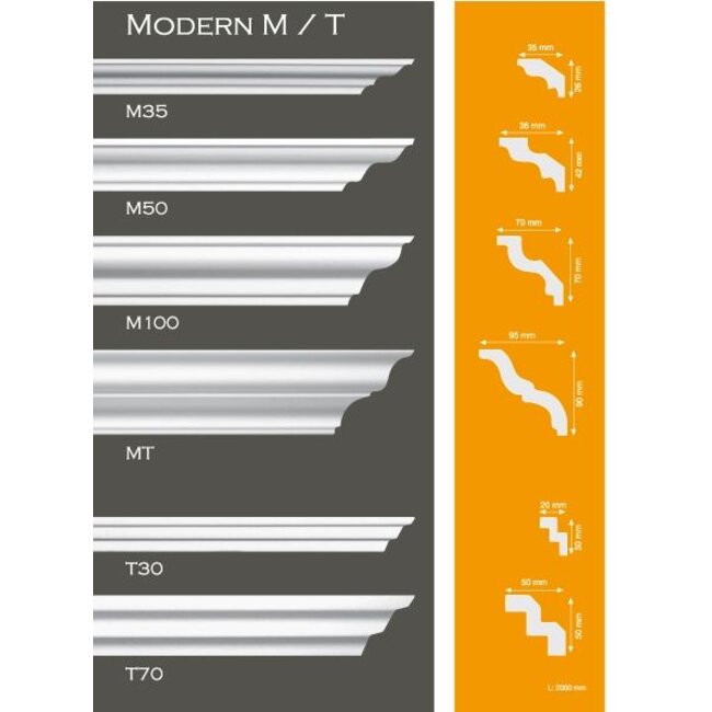 Homestar M100 (70 x 70 mm), lengte 2 m