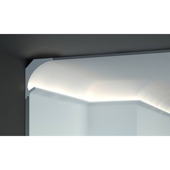 Tesori LED sierlijst voor indirecte verlichting XPS, KD201 (115 x 90 mm), lengte 1,15 m