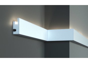 Tesori LED sierlijst voor indirecte verlichting XPS, KD301 (90x40 mm), lengte 1,15 m