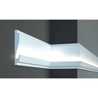 Tesori KD405 (180 x 35 mm), lengte 1,15 m, LED sierlijst voor indirecte verlichting XPS - Verzonken / Semi-Verzonken