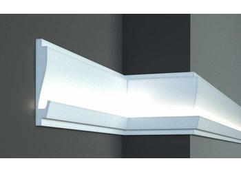 Tesori LED sierlijst voor indirecte verlichting XPS, KD405 (180 x 35 mm), lengte 1,15 m - Verzonken / Semi-Verzonken