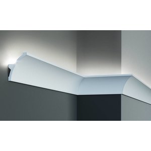 Grand Decor Polyurethaan - LED sierlijst voor indirecte verlichting, KF702 (80 x 60 mm), lengte 2 m