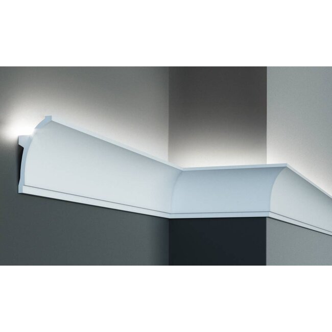 Grand Decor Polyurethaan - LED sierlijst voor indirecte verlichting, KF704 (100 x 50 mm), lengte 2 m