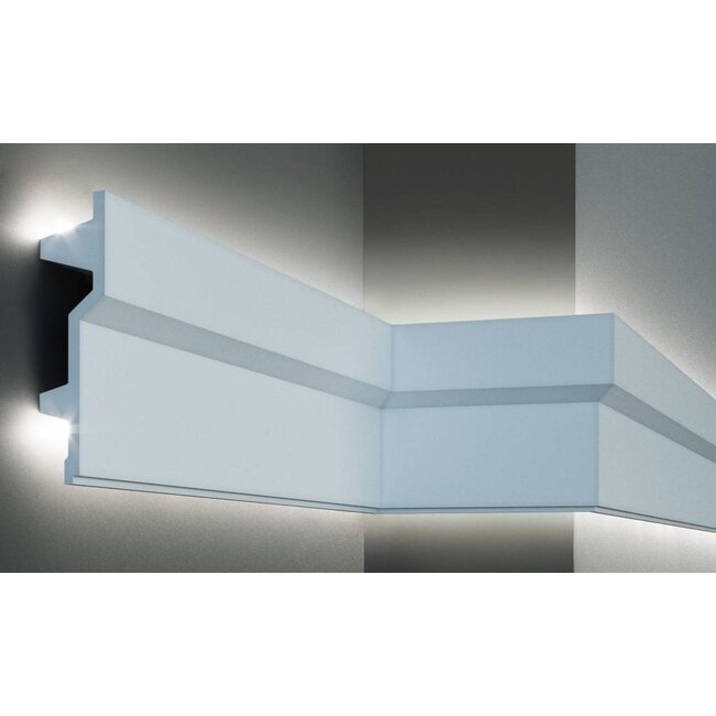 Grand Decor Polyurethaan - LED sierlijst voor indirecte verlichting, KF707 (179 x 45 mm), lengte 2 m