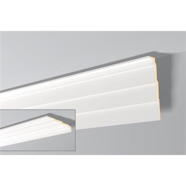 NMC Arstyl AD21, profiel voor indirecte verlichting - plafondlijst  (255 x 60 mm), lengte 2 m