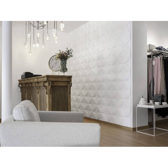 NMC 3D Wallpanel / Wandpaneel Flower Polyurethaan Flower (1135 x 380 x 28 mm) - 5 Wandpanelen
